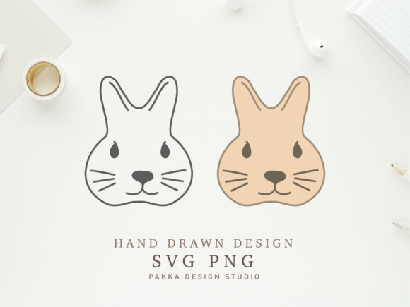 Cute Animal Bunny Face Easter Svg Png for Crafts