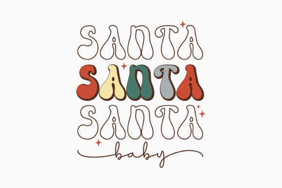 Enhance Your Holiday Graphics with Santa Baby Retro Christmas Quote Svg