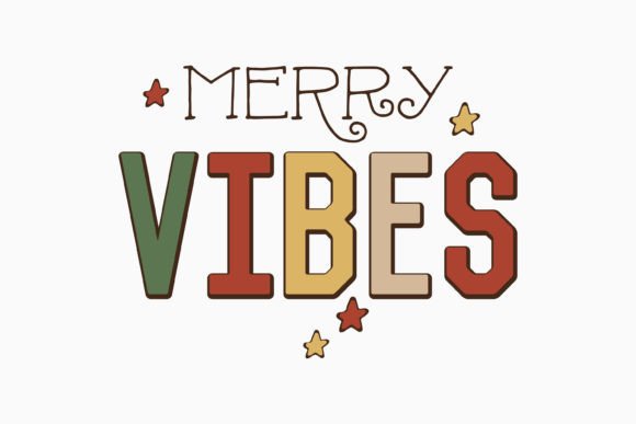 Retro Christmas Quote SVG Merry Vibes